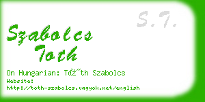 szabolcs toth business card